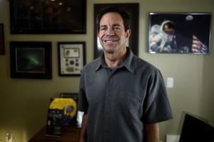 BOULDER, CO - AUGUST 17: Jeffrey Bennett wrote a book about physics for the average person called "What is Relativity?" He was photographed at his home on Monday, August 17, 2015. (Photo by AAron Ontiveroz/The Denver Post)