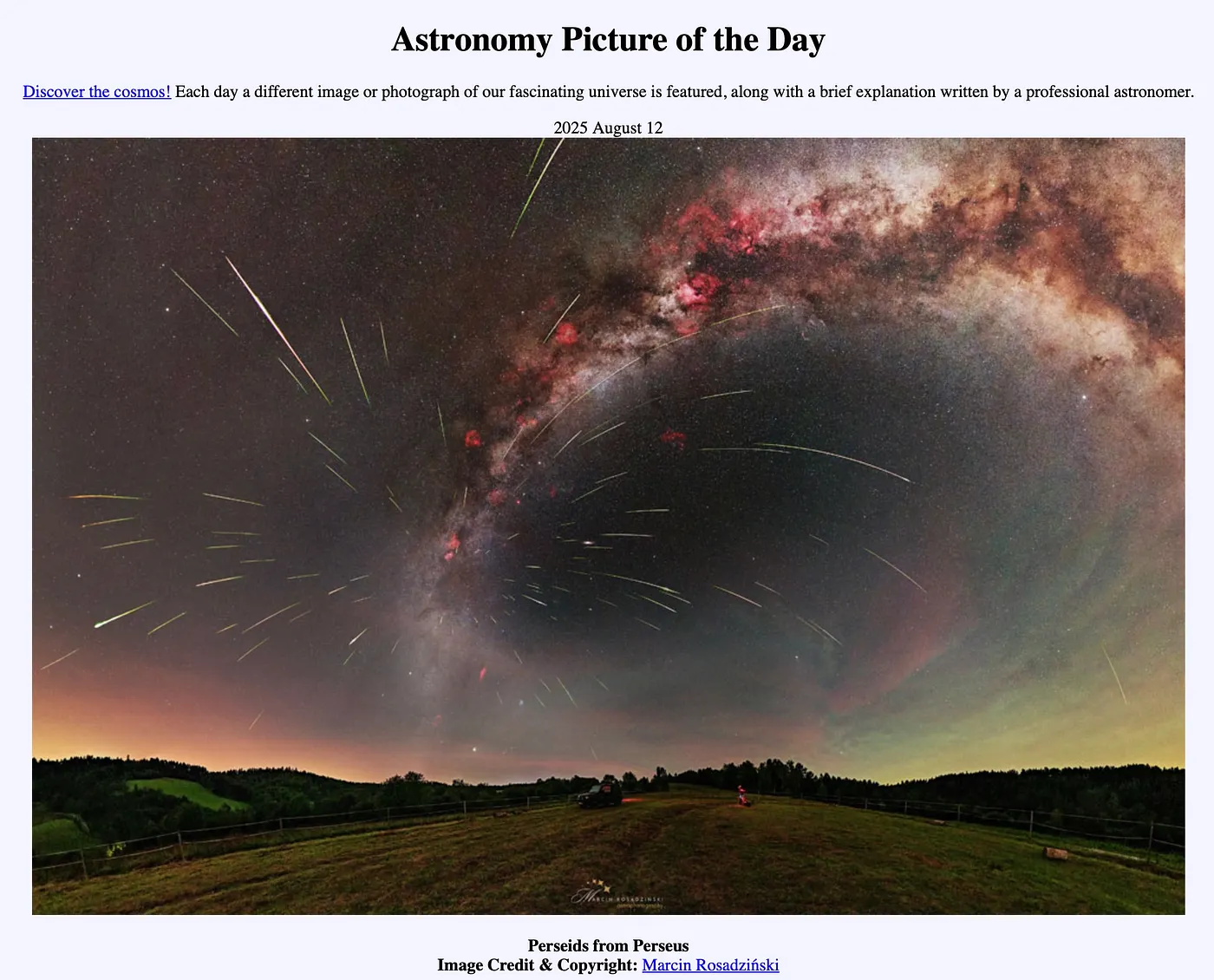 Perseids from Perseus